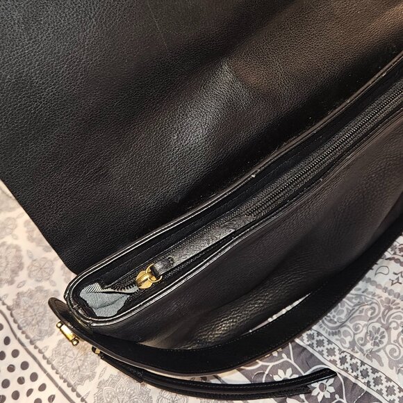 FOSSIL Black Pebble Leather Maya Flap Purse - Picture 9 of 14